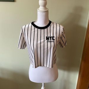 Velvet pin stripped forever21 shirt